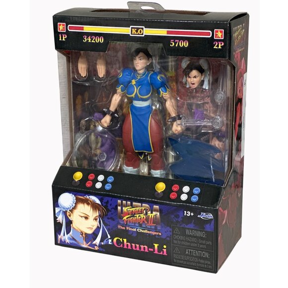 Street Fighter II Chun-Li Action Figure Boxed Collectible With Accessories 13+ - Picture 1 of 4